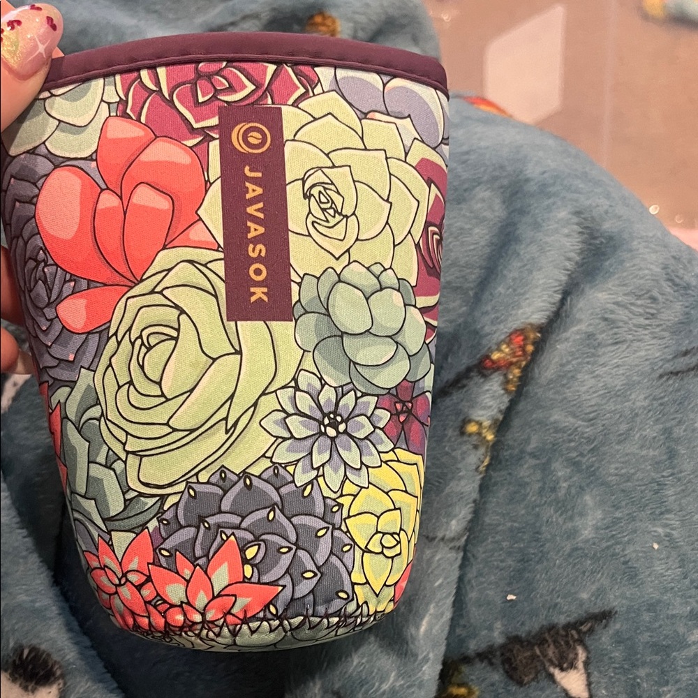 Javasok Floral Succulent Cup Sleeve, 23-28 oz site b59